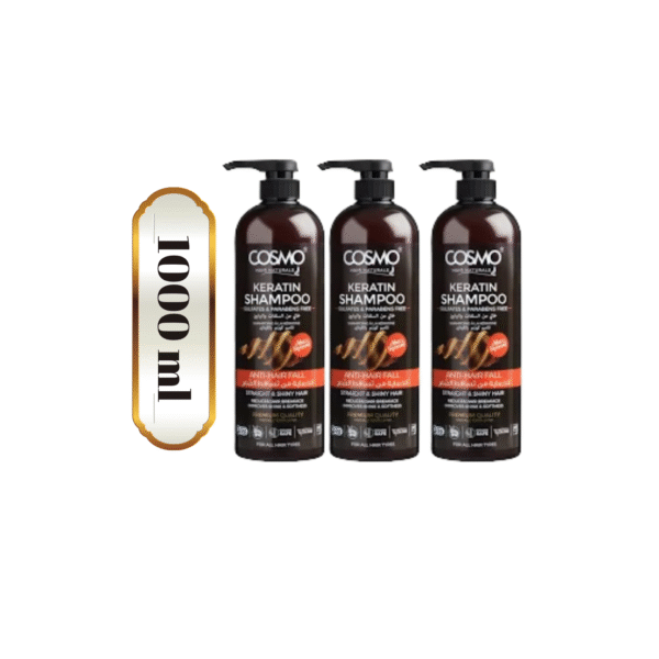 Cosmo Keratin 1000ml Shampoo - 3 PCS Bundle